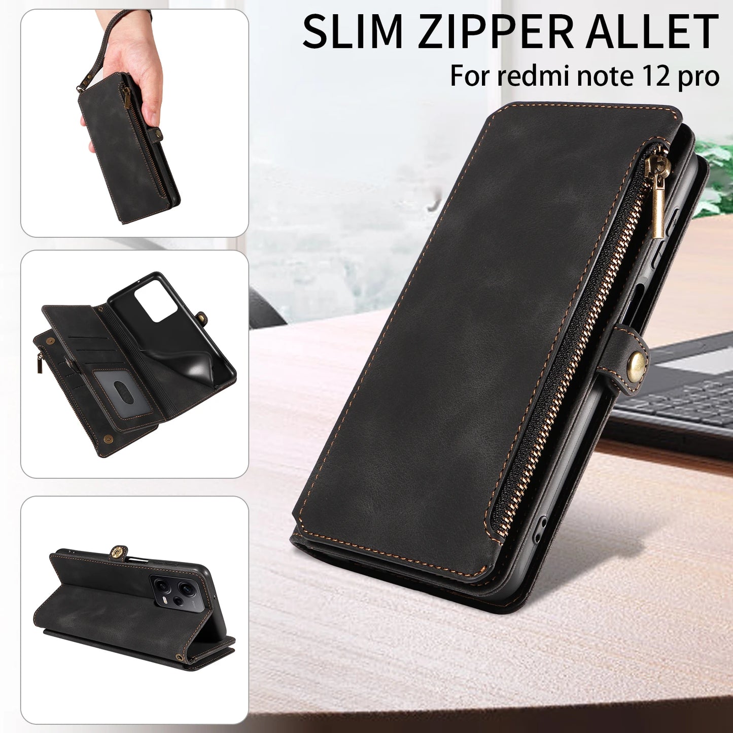 For Xiaomi Redmi Note 15 14 13 15C Poco X7 Pro F5 12 13C 14C 13T 15T Plus 5g Cases 4g Leather Wallet Card Holder Flip Phone Bags