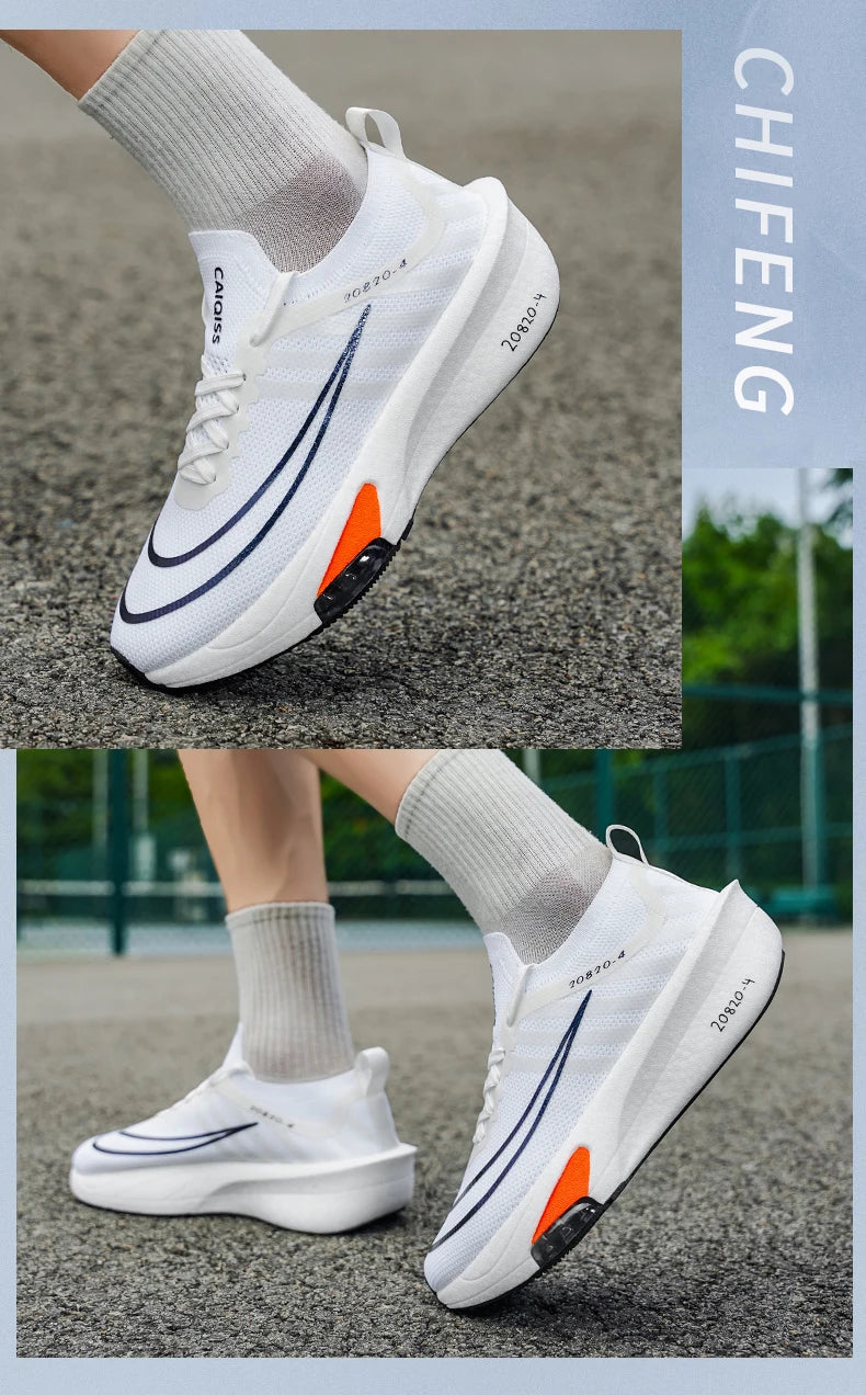 Running Shoes Carbon Board Speciality Marathon Men Sports Breathable Lightweight Women's Comfortable Athletic Nonskid Sneakers