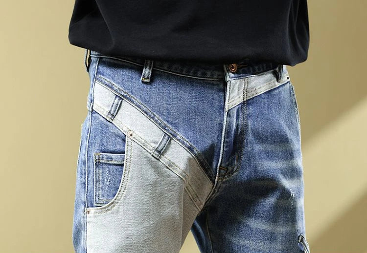 Jeans for Men Tapered Harem Mens Cowboy Pants Stylish Trousers Slim Fit Boot Cut Luxury Casual Loose Stretch Harajuku Elastic Xs