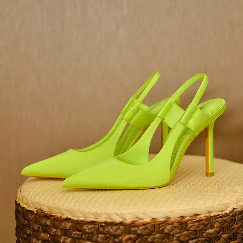Luxury 2026 Pink Pointed High Heels Women's Slender High Heels Elegant New French Style Headed High Quality Summer Sandals