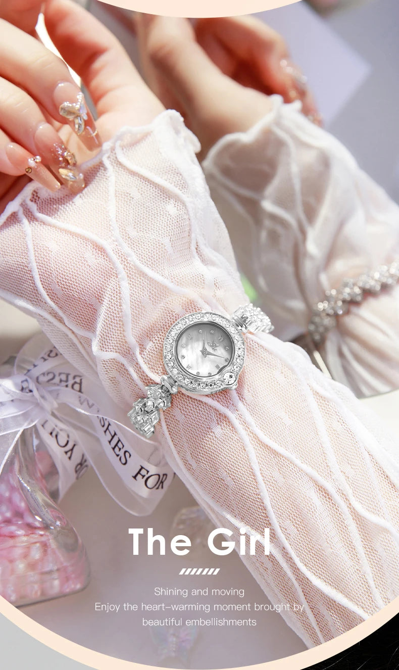 OPK 6054 Full Diamond Woman Watches Original Quartz Wrist Watches for Women Fashion Elegant Waterproof Ladies Watch Girls Gifts