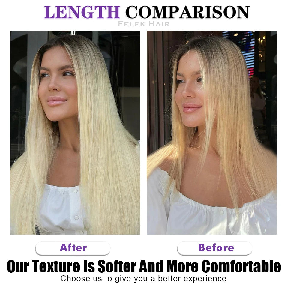 1Pc Straight Hair Bundles Synthetic Natural Hair Weaving 613 Blonde Bundles Hair Extensions Ombre Brown Red Weave Long Fake Hair