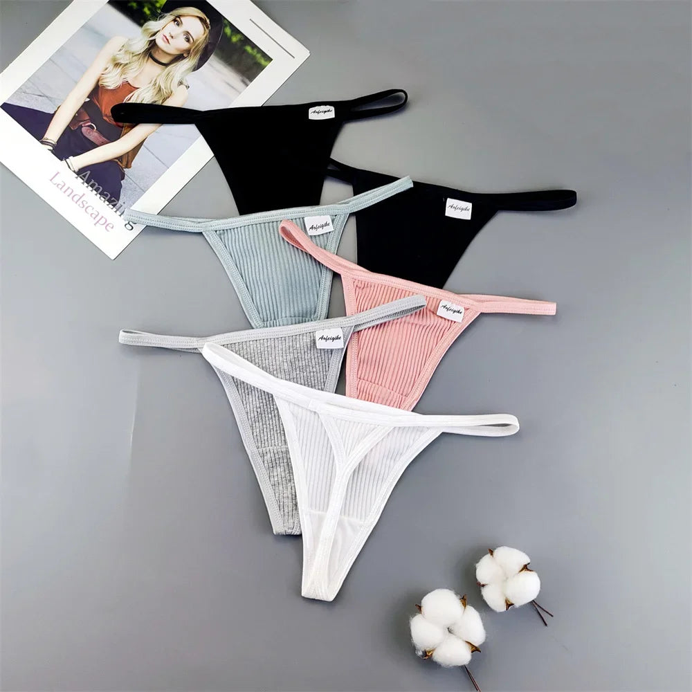 S-XL Plus Size Cotton Thong Underwear Women Seamless G-string Ladies Sexy Low Rise T-back Panty Breathable Lingerie