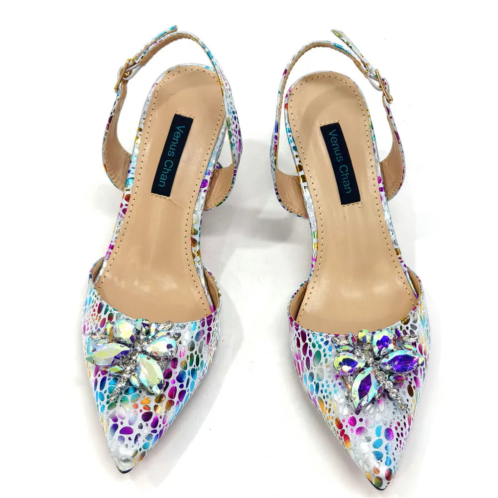 Italian Design African Ladies Party Shoes and Bag Nigerian Fashion Lace Mini Bags and High Heel Pointed Shoes