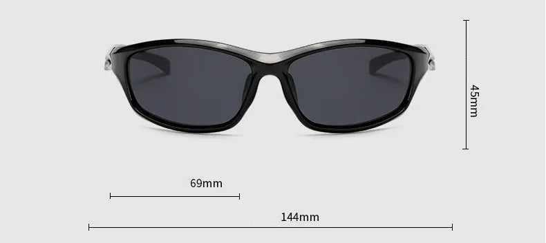 Cyber Y2K Futuristic Sunglasses Men Women Fashion Punk Sports Sun Glasses Steampunk Polarized Cycling Eyewear 2000S Aesthetic