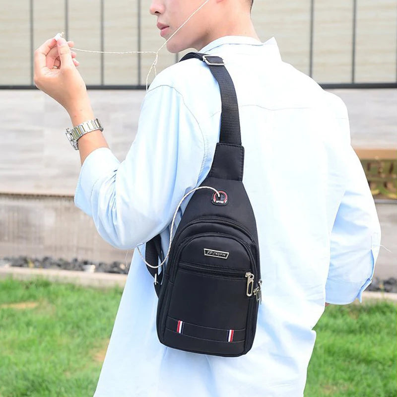 Oxford Men Chest Bag Crossbody Single Shoulder Travel Handbag Fashion Chest Bags New Style Big Capacity Chest Men Bag