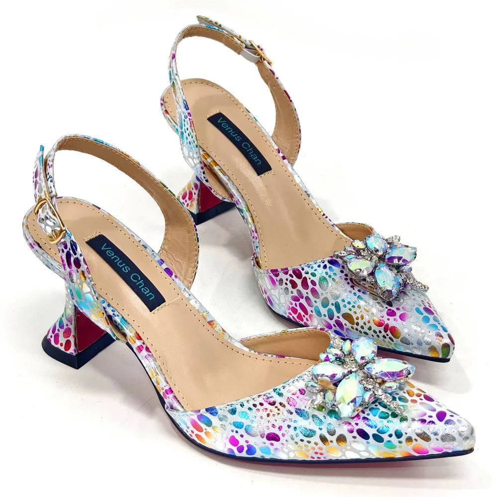 Italian Design African Ladies Party Shoes and Bag Nigerian Fashion Lace Mini Bags and High Heel Pointed Shoes
