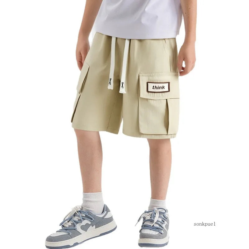 Kids Boys' Workwear Five-Point Shorts 2026 Baby  Thin New Loose Children's Short Summer Casual cargo Pants