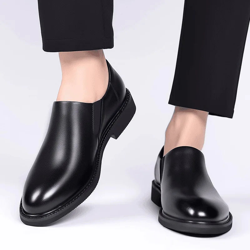 Men's Classic Leather Oxford Shoes Business Casual Dress Shoes Soft Sole Comfortable Slip-On Loafers Driving Office Shoes for Me