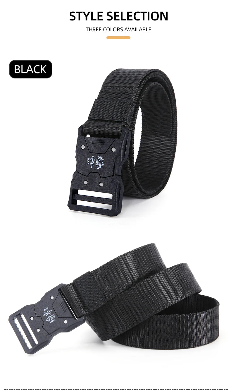 Plastics Tactical Belt Quick Release Outdoor Belt Soft Real Nylon Sports Accessories Men And Women Black Belt BAZAARHUBO
