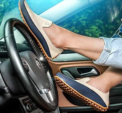 Moccasin Men's Leather Shoes Soft Casual Comfortable Male Shoe High Quality Fashion In Promotion Cheap Clearance Korean Style