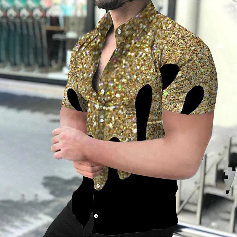 Luxury Shirt Owl 3d Print Shirts Men Women Fashion Oversized Blouse Men's Lapel Shirt Beach Camisas Men's Clothing Bussiness