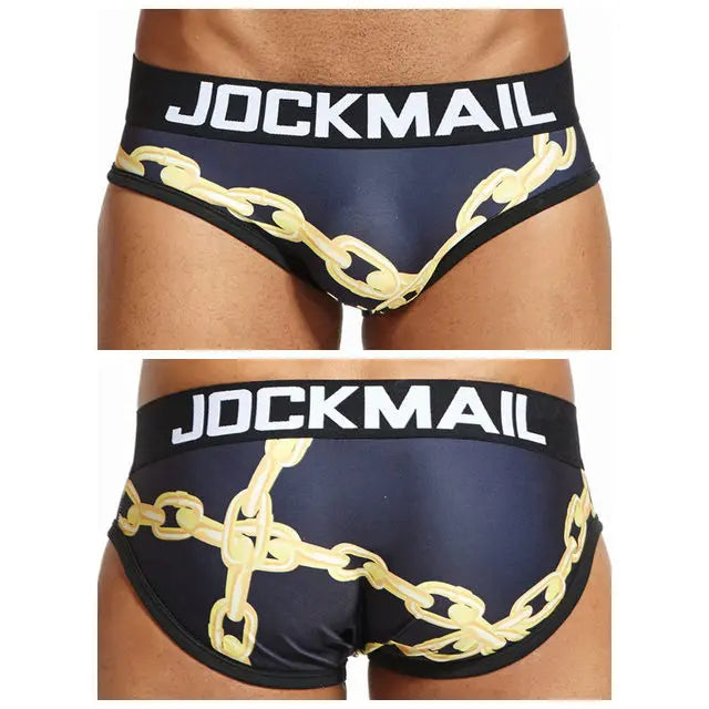 Animal Cartoon Print Men Underwear Nylon Ice Silk Sexy Men Briefs Breathable Slip Cueca Gay Male Panties Underpants Briefs