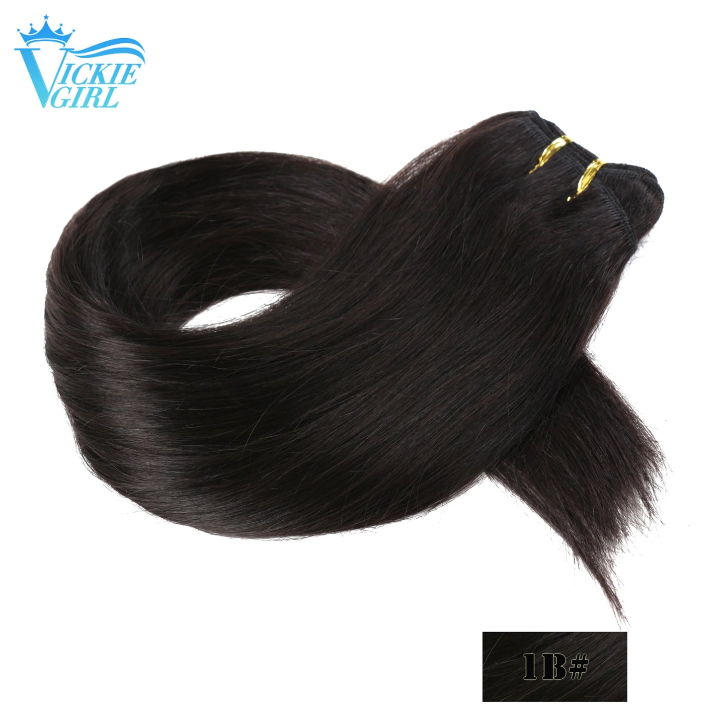 Straight Human Hair Weave Extensions Ombre Blonde Bundles Extensions 100g/Pcs 16"-28"  Straight Remy Skin Double Weft Hair