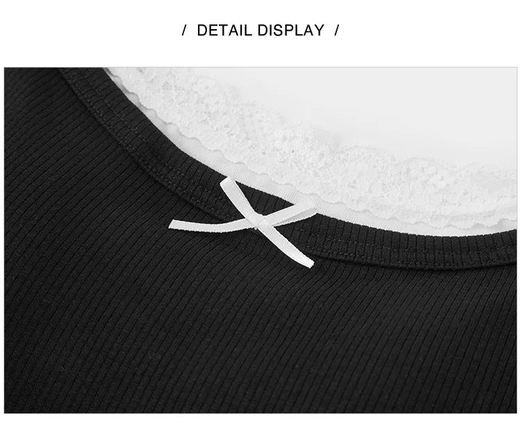 Semir Women Vest Lace Trim Neck Bow Decor Stylish Sweet Base Layer Home Wear Top 2026 Summer Wear