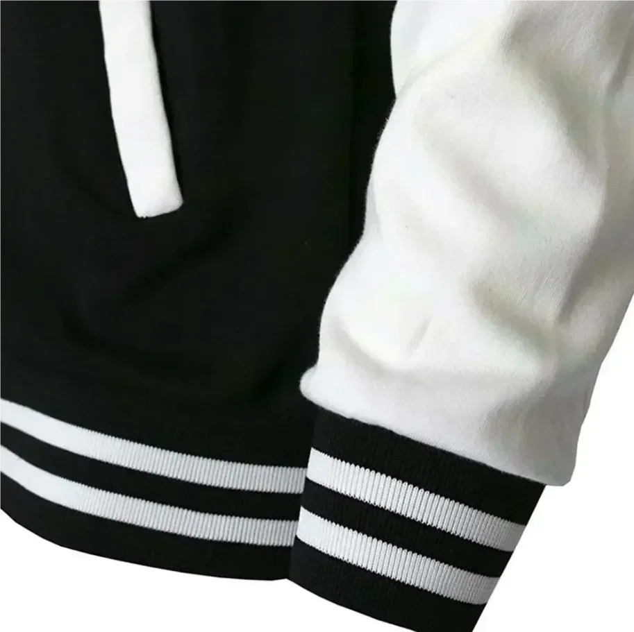 American Men's College-Style Baseball Jacket, Autumn/Winter Outdoor Sports Jogging Coat, Korean Fashion Casual Couple Jacket