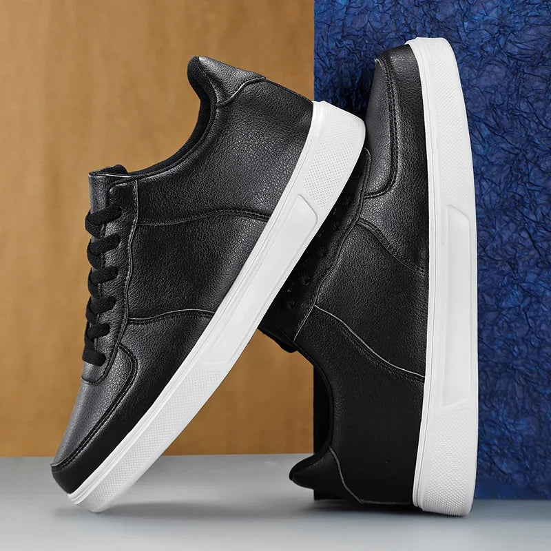 Size 50 Fashion Leather Men White Sneakers Classic Casual Shoes Outdoor Walking Shoes Couple Footwear Oversized 49 Board shoes