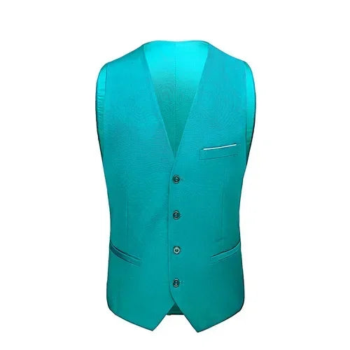 M-6XL Luxurious Fashion High-end Solid Color Men's Official Business Casual Suit Vest Groom Wedding Dress Party Male Waist Coat