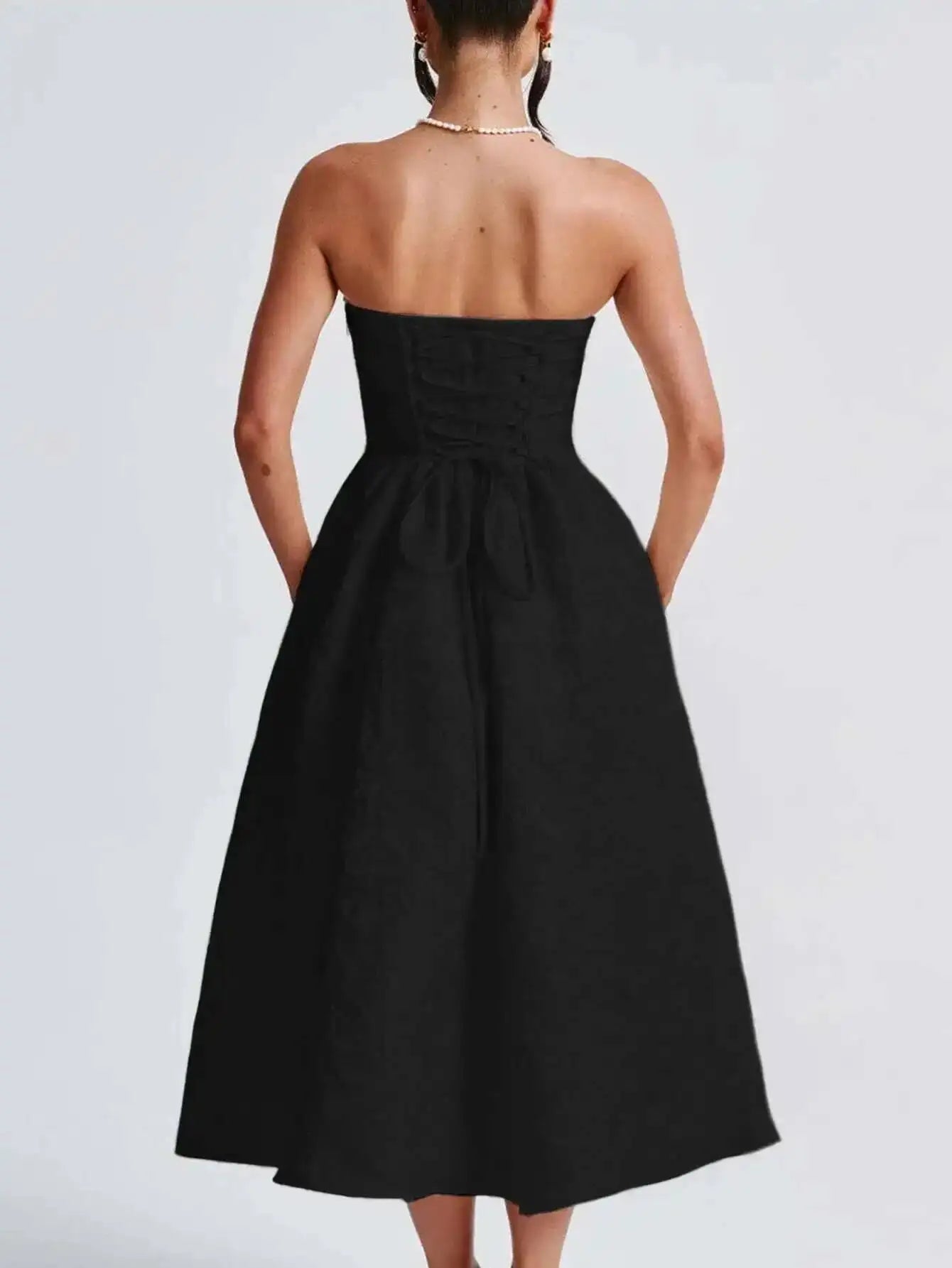 Giyu Club Evening Party Dresses Women 2025 Summer Sexy Bow Halter Long Dress Elegant Jacquard Lace Up Backless Birthday Robe