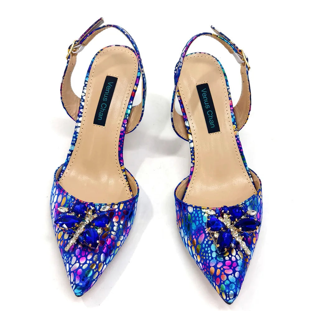 Italian Design African Ladies Party Shoes and Bag Nigerian Fashion Lace Mini Bags and High Heel Pointed Shoes