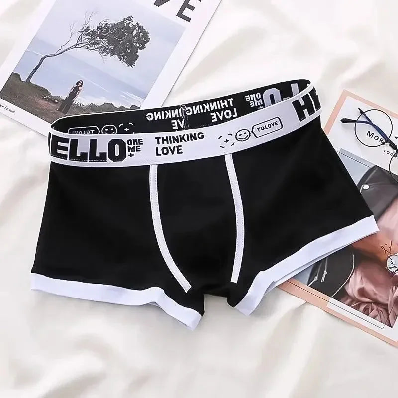 Men's Underwear Cotton Underwear Letter Waistband Comfortable Breathable Soft High Elasticity Boxer Fashion Casual Sports Shorts