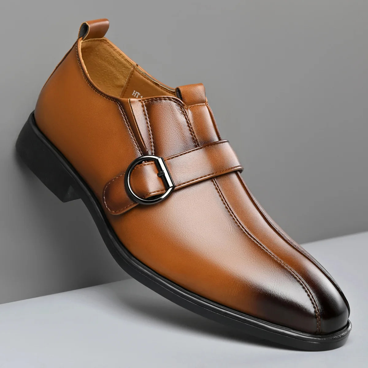 Designer Big Size 38-47 Men Dress Shoes Fashion Solid Color Wedding Shoes Male Spring Autumn Buckle Designer Man Leather Shoe