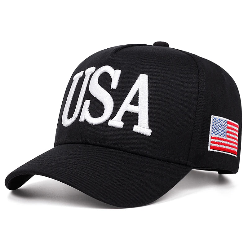 USA embroidered baseball caps, outdoor sports baseball caps BAZAARHUBO