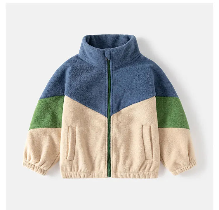 Children's Clothing   Autumn Winter Fleece Thicken Warm  Outwear Cute Cardigan Jackets Coats for  Kids Coats Jackets for Boys