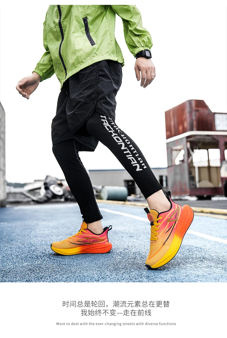 Men Running Shoes Marathon Men's Sneakers Casual Carbon Board Speciality Sports Lightweight Women's Athletic Nonskid Sneaker Men