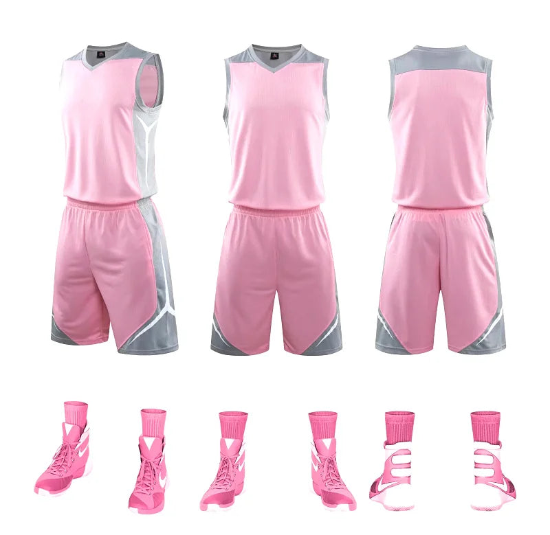 Sportswear Basketball Jersey Set Blank custom Men Women High quality Basketball Uniforms Sports Clothes College Basketball Jerse