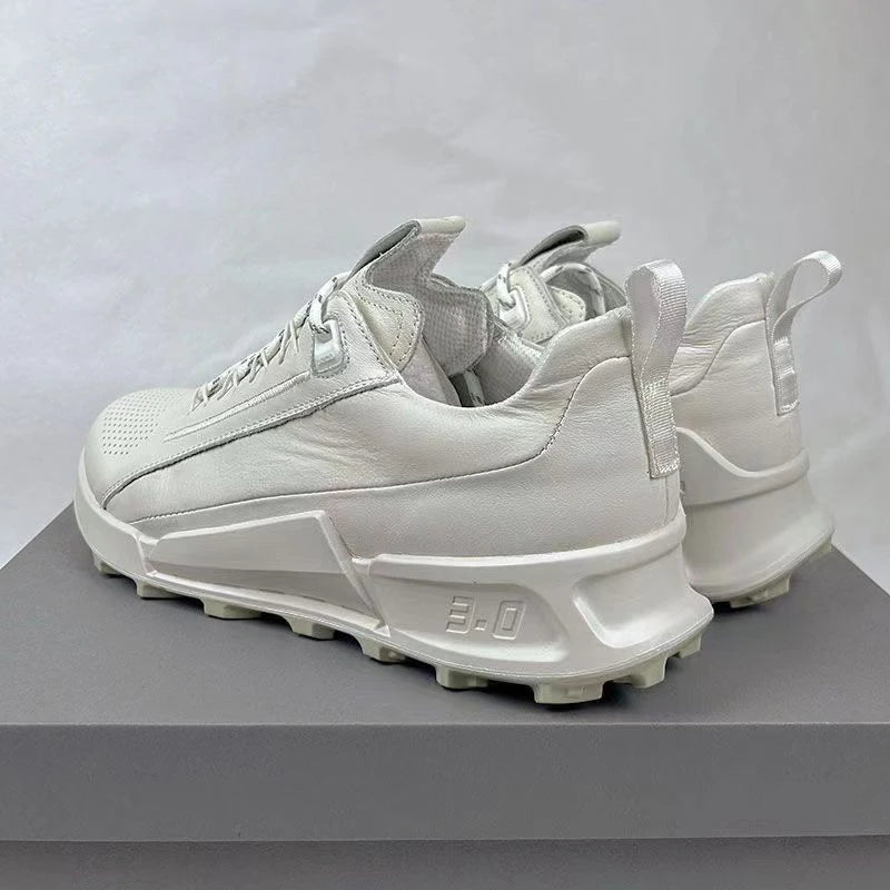 Leather Shoes Men Luxury Brands Designer Trekking Casual Sneaker Stylish Outdoor Athletic Walking Sports Business Young Menswear