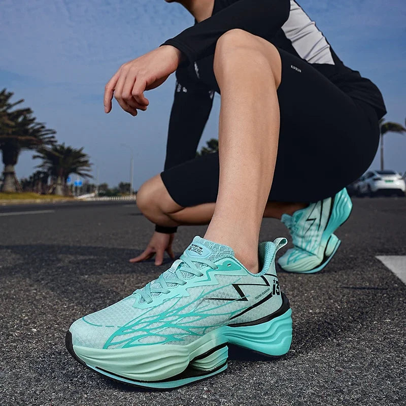 Men's Running Shoes Couple Trainer Race Sneakers Mesh Outdoor Breathable Jogging Cushioning Non-Slip Luxury shoes Off-road Shoes