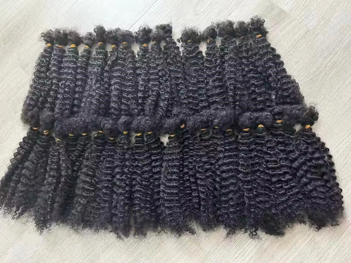 4C Kinky Twist Crochet Braiding Hair 100% Human Hair Bundles Curly Human Hair QVR Afro Kinky Bulk Hair for Dreadlocks Extensions