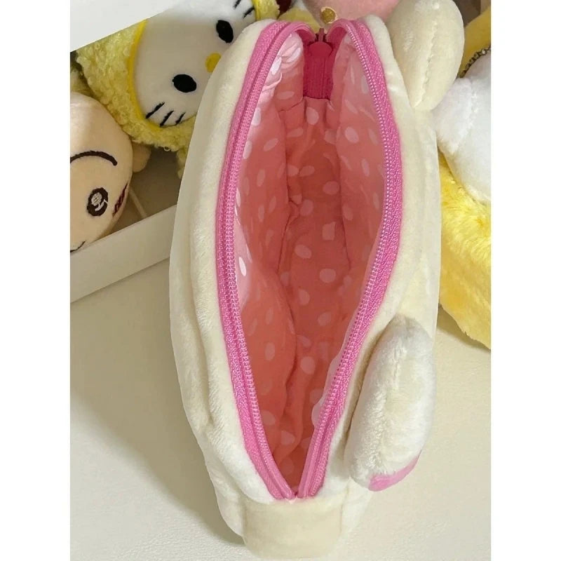 New Rilakkuma Storage Bag Cute Makeup Organizer Cartoon Bear Plush Multi Case Kawaii Cosmetic Bags Vanity Beauty Case