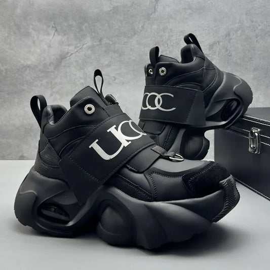 Men's Sport Shoes Comfortable Casual Running Shoes 2025 Spring Autumn Thick Bottom Heightening Korean Style Versatile Dad Shoes