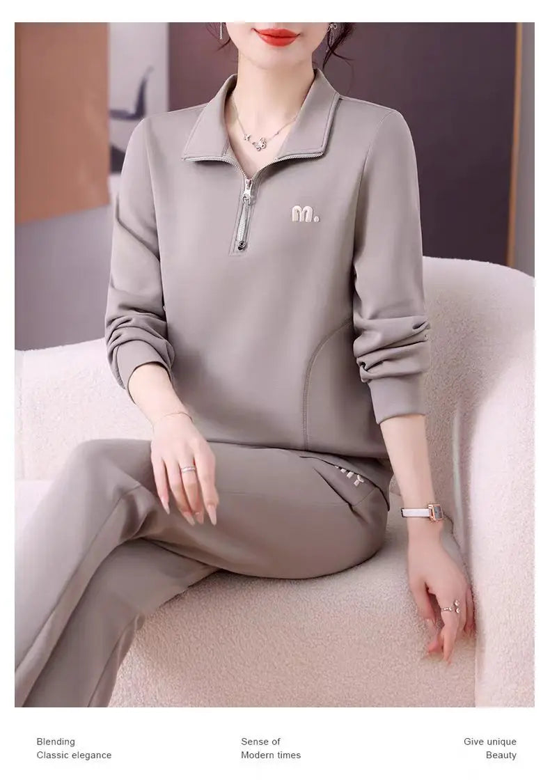 2025 Spring and Autumn New Women's Casual Sports Fashionable Young and Beautiful Two-Piece Set