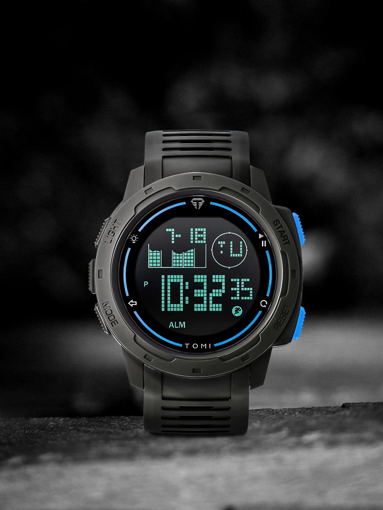 TOMI Sports Watch Digital Watch Multi functional Waterproof Stop Watch Student Sports Electronic Watch Children's Gift
