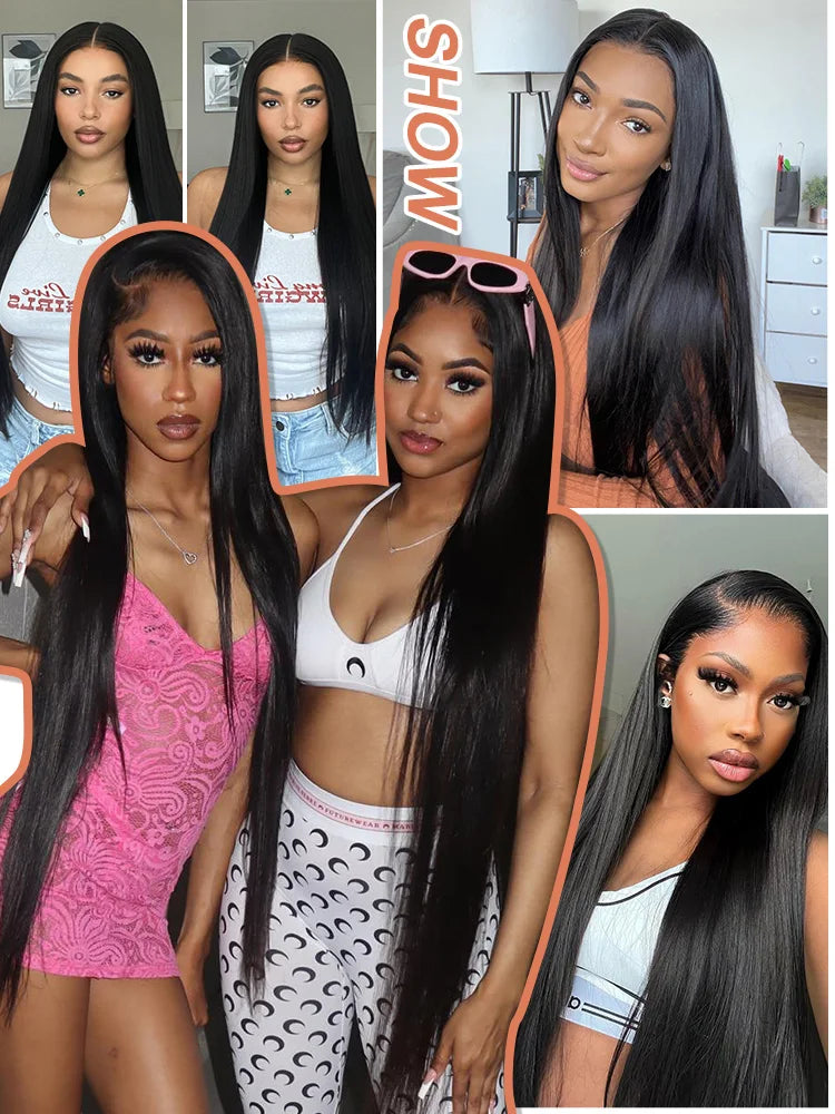 30 34 40 Inch Bone Straight Human Hair Weave Bundles Burmese Virgin Unprocessed  Raw Human Hair Extension 3 4 Bundles Weft