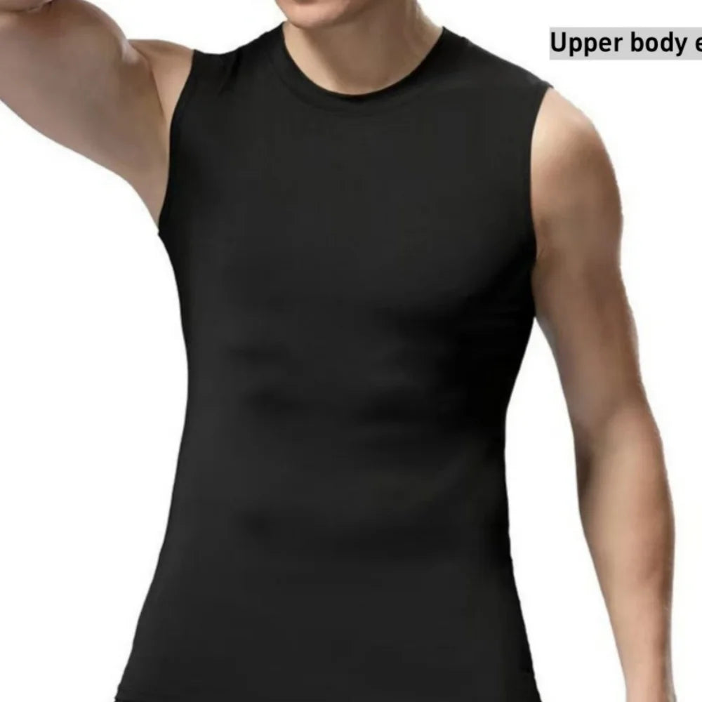 Sports Boxing Sets Basic Sleeveless Shirt+2-in-1 Shorts Sets Gym Compression Quick Drying Training Workout Stretch Skinny Sets
