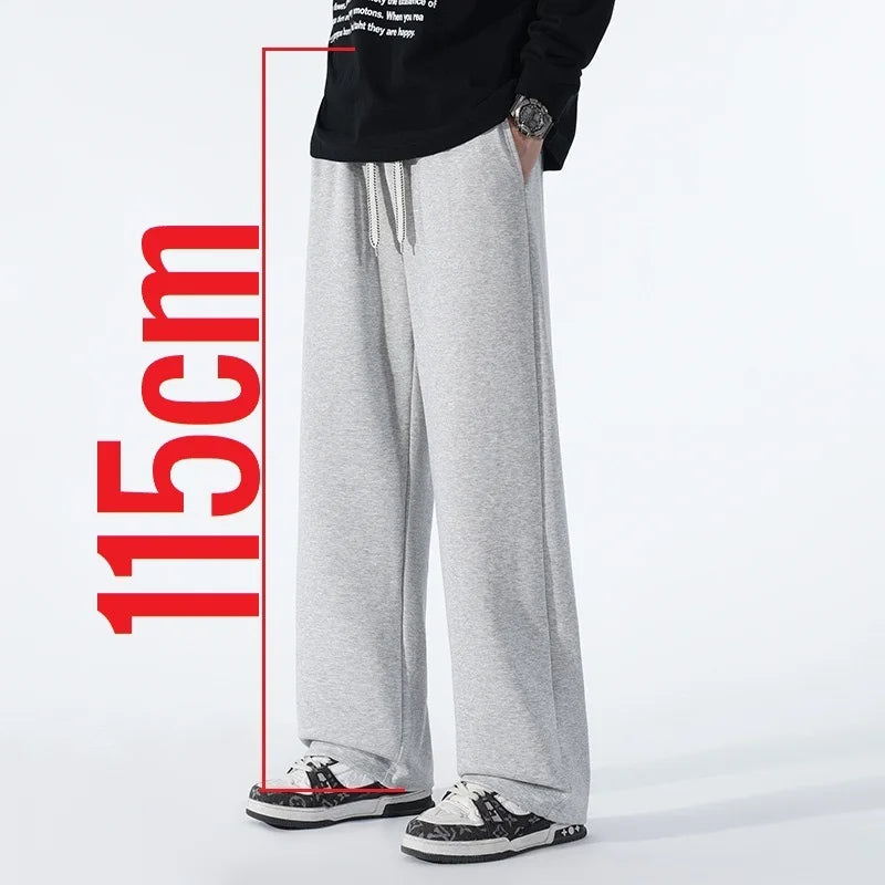 Big Tall Men Sweat Pant Drawstring Extra Long Length Sweatpant Stretch Winter Fleece Sport Jogger Trouser Male 200Cm 190cm 120cm