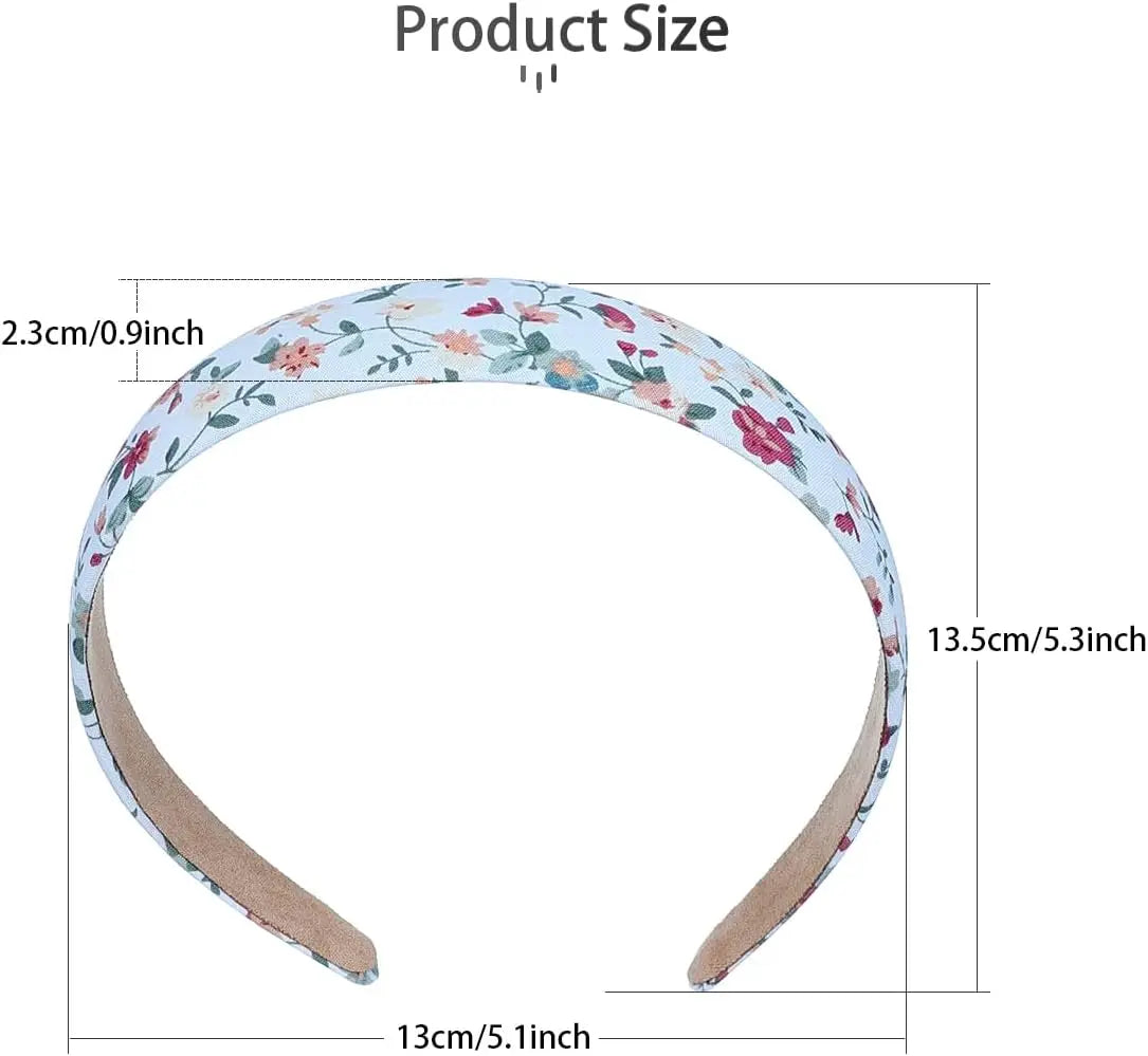 7Pcs Fashion Women Hair Band Floral Print Headbands Girls Simple Hairband Printed Hair Hoop Female Hair Accessories Headwear BAZAARHUBO