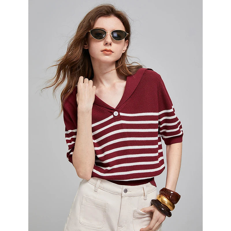 TOYOUTH  Women Knitwear 2025 Summer New Tops 8523015