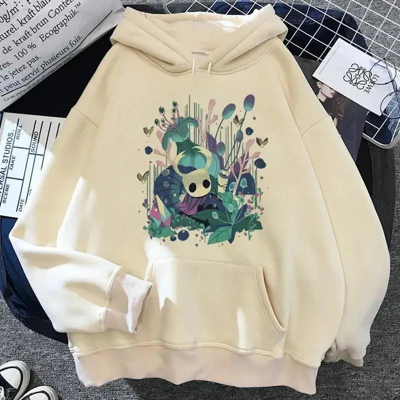 Hollow Knight Hoodies Men Korea Ulzzang Grunge Y2k Aesthetic Fmale Autumn and Winter Pullover Hoddies Streetwear Graphic
