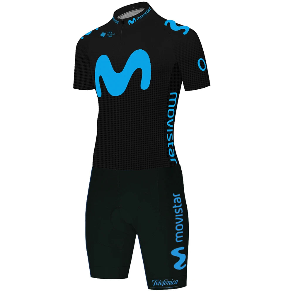 Movistar triathlon suit men Maillot Jumpsuit Road Racing Skinsuit Bike Jersey Sports Wear shorts cycling maillot cyclisme homme