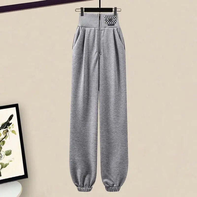 Korean Elegant Sportswear Suit Women's Spring Autumn Fashion Short Sweater+Suspenders+Pants Three Piece Female Tracksuit Set