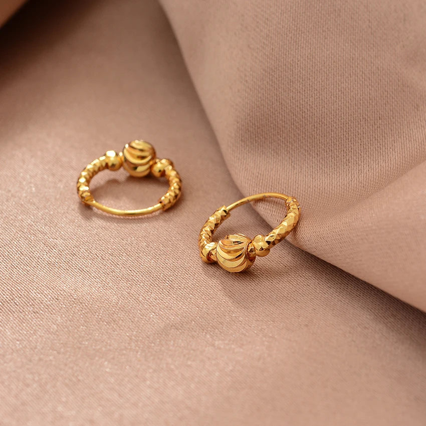 Ethiopian Gold Color Earrings For Woman African Fashion Wedding Bridal Party Wife Earrings Jewelry New