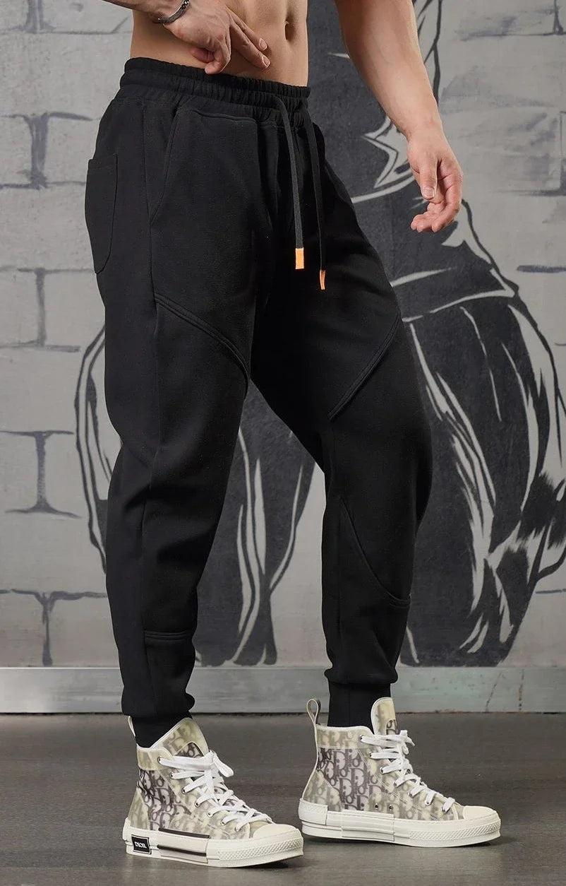 Plain Cropped Trousers Sweatpants for Men Autumn and Winter Cotton Loose Slacks Xxl New Items in Korean Y2k Gym Man Sports Pants