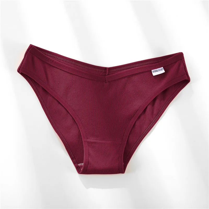 5PCS Women Cotton M-4XL Panties Briefs Female Sexy V Wasit Underwear Ladies Underpants Pantys Girls Plus Size Intimates Lingerie