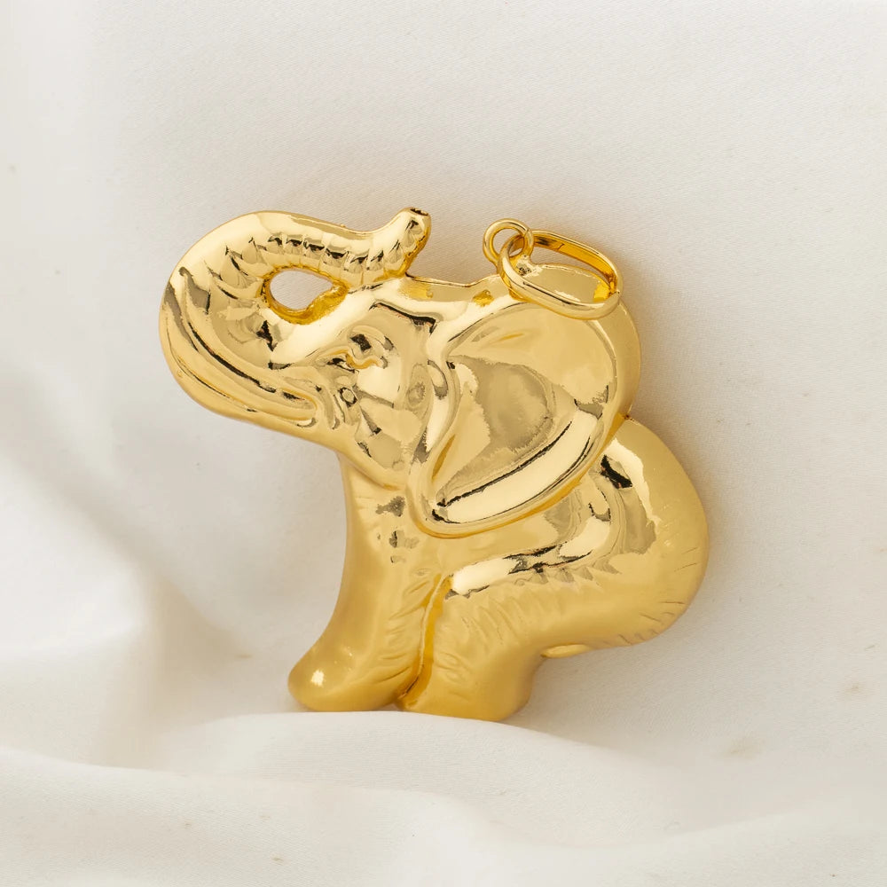 Africa Map Pendant Gold Color 60cm Necklaces for Women Men African Maps Jewelry High Quality Unique Elephants Leopards Jewellry