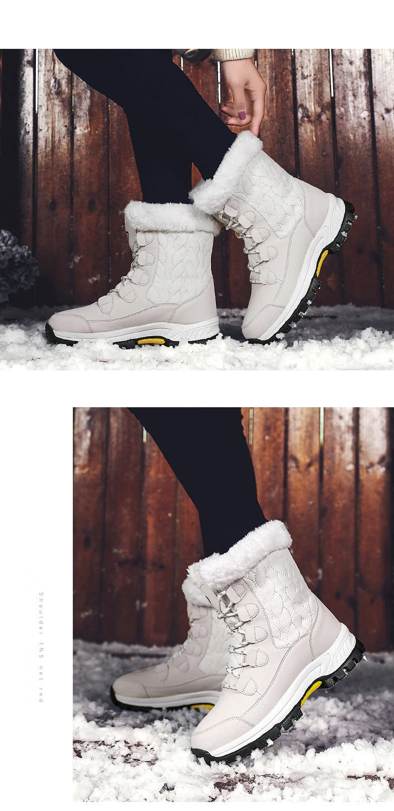 Winter New Women's Boots Plush Warm Women's Snow Boots Outdoor Non-slip Sneakers High Quality Waterproof Women Boots Botas Mujer